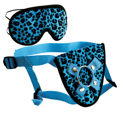 Furplay Harness And Mask Blue