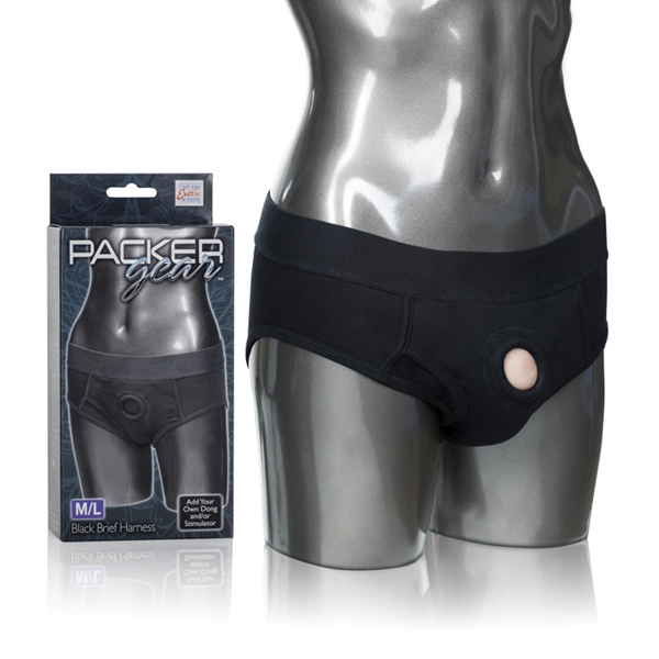 Packer Gear Black Brief Harness M-l