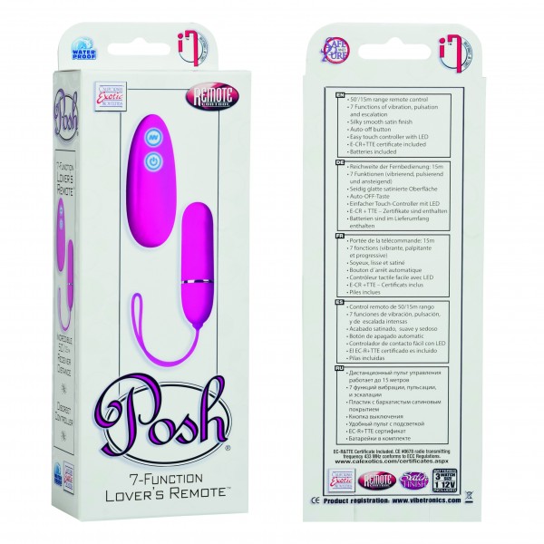 Posh 7 Function Lovers Remote Pink